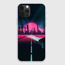 Чехол для iPhone 12 Pro Max с принтом НЕОНОВЫЙ ГОРОД , Силикон |  | bright | colorful | cool | disco | music | music lover | retro | speaker | tape recorder | technique | vintage | винтаж | динамик | диско | магнитофон | меломан | музыка | неон | разноцветный | ретро | техника