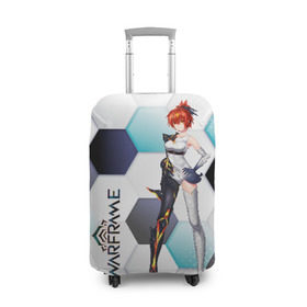 Чехол для чемодана 3D с принтом Warframe girl anime , 86% полиэфир, 14% спандекс | двустороннее нанесение принта, прорези для ручек и колес | digital extremes | excalibur | nyx | saryn | space | warframe | варфрэйм | космос | шутер