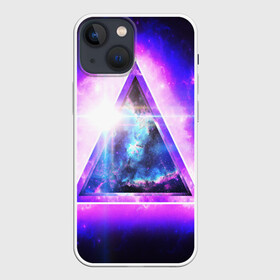 Чехол для iPhone 13 mini с принтом КОСМИЧЕСКИЙ ТРЕУГОЛЬНИК ,  |  | bright | colorful | cool | disco | music | music lover | retro | speaker | tape recorder | technique | vintage | винтаж | динамик | диско | магнитофон | меломан | музыка | неон | разноцветный | ретро | техника