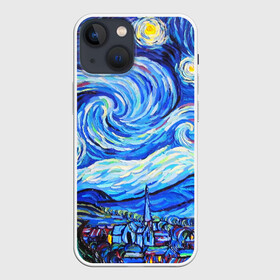 Чехол для iPhone 13 mini с принтом ВАНГОГ ,  |  | art | impressionism | night | painting | planets | sky | stars | style | van gogh | waves | ван гог | вихрь | волны | живопись | звезды | импрессионизм | искусство | краски | небо | ночь | рисунок | стиль
