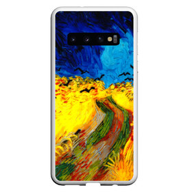 Чехол для Samsung Galaxy S10 с принтом ВАНГОГ НОЧНОЕ ПОЛЕ , Силикон | Область печати: задняя сторона чехла, без боковых панелей | art | impressionism | night | painting | planets | sky | stars | style | van gogh | waves | ван гог | вихрь | волны | живопись | звезды | импрессионизм | искусство | краски | небо | ночь | рисунок | стиль