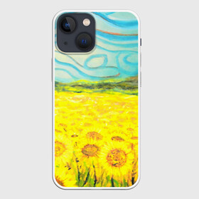 Чехол для iPhone 13 mini с принтом ПОДСОЛНУХИ ВАНГОГ ,  |  | art | impressionism | night | painting | planets | sky | stars | style | van gogh | waves | ван гог | вихрь | волны | живопись | звезды | импрессионизм | искусство | краски | небо | ночь | рисунок | стиль