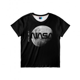 Детская футболка 3D с принтом Nasa Apollo 16 , 100% гипоаллергенный полиэфир | прямой крой, круглый вырез горловины, длина до линии бедер, чуть спущенное плечо, ткань немного тянется | apollo 16 | apolo 16 | nasa | аполлон 16 | аполон 16 | наса | насса