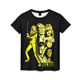 Женская футболка 3D с принтом Kill Bill , 100% полиэфир ( синтетическое хлопкоподобное полотно) | прямой крой, круглый вырез горловины, длина до линии бедер | quentin | tarantino | thurman | uma | бешеные псы | кино | криминальное чтиво | кровь | плоть | турман | ума