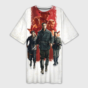 Платье-футболка 3D с принтом Inglourious Basterds ,  |  | basterds | inglourious | quentin | tarantino | бесславные | брэд | питт
