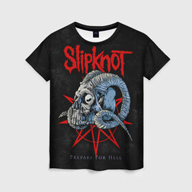 Женская футболка 3D с принтом Slipknot , 100% полиэфир ( синтетическое хлопкоподобное полотно) | прямой крой, круглый вырез горловины, длина до линии бедер | slipknot | we are not your kind | альтернативный метал | грув метал | метал | музыка | ню метал | слипнот
