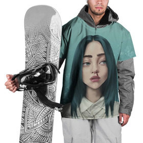 Накидка на куртку 3D с принтом Билли Айлиш , 100% полиэстер |  | bad guy | billie eilish | билли айлиш | эйлиш