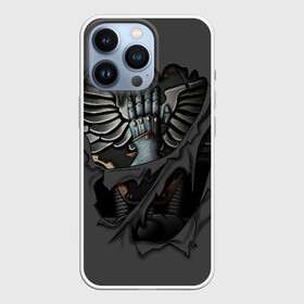 Чехол для iPhone 13 Pro с принтом Железные Руки Броня ,  |  | Тематика изображения на принте: 40000 | 40k | chaos | dawn of war | fantasy | imperium | marines | orks | soulstorm | space | вархаммер | ваха | дов | ересь хоруса | император | империум | орки | примархи | хаос