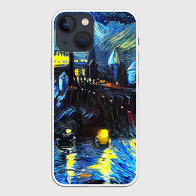 Чехол для iPhone 13 mini с принтом Картина в стиле Вангога ,  |  | art | impressionism | night | painting | planets | sky | stars | style | van gogh | waves | ван гог | вихрь | волны | живопись | звезды | импрессионизм | искусство | краски | небо | ночь | рисунок | стиль