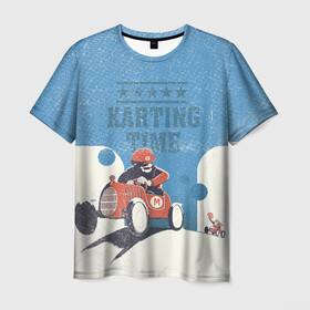 Мужская футболка 3D с принтом Karting time , 100% полиэфир | прямой крой, круглый вырез горловины, длина до линии бедер | karting | автомобили | вождение | гонки | картинг | машины | рэйсинг | экстрим | экстримальныйспорт