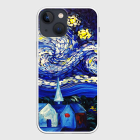 Чехол для iPhone 13 mini с принтом ЗВЕЗДНАЯ НОЧЬ ,  |  | art | impressionism | night | painting | planets | sky | stars | style | van gogh | waves | ван гог | вихрь | волны | живопись | звезды | импрессионизм | искусство | краски | небо | ночь | рисунок | стиль