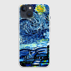 Чехол для iPhone 13 с принтом ВАНГОГ ,  |  | Тематика изображения на принте: art | impressionism | night | painting | planets | sky | stars | style | van gogh | waves | ван гог | вихрь | волны | живопись | звезды | импрессионизм | искусство | краски | небо | ночь | рисунок | стиль