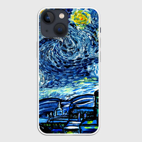 Чехол для iPhone 13 mini с принтом ВАНГОГ ,  |  | art | impressionism | night | painting | planets | sky | stars | style | van gogh | waves | ван гог | вихрь | волны | живопись | звезды | импрессионизм | искусство | краски | небо | ночь | рисунок | стиль
