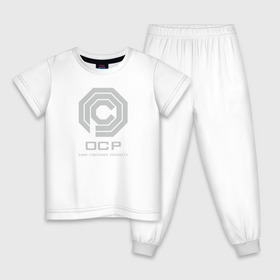 Детская пижама хлопок с принтом OCP , 100% хлопок |  брюки и футболка прямого кроя, без карманов, на брюках мягкая резинка на поясе и по низу штанин
 | omni consumer products | алекс мёрфи | робокоп. детройт