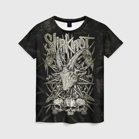 Женская футболка 3D с принтом Slipknot , 100% полиэфир ( синтетическое хлопкоподобное полотно) | прямой крой, круглый вырез горловины, длина до линии бедер | slipknot | we are not your kind | альтернативный метал | грув метал | метал | музыка | ню метал | слипнот