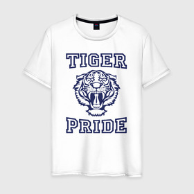 Мужская футболка хлопок с принтом Tiger pride , 100% хлопок | прямой крой, круглый вырез горловины, длина до линии бедер, слегка спущенное плечо. | 13 reasons why | 13 причин почему | netflix | алекс | брайс уокер | джастин фоули | джессика дэвис | зак | клэй дженсен | нетфликс | тайлер доун | тони падилья | ханна бейкер