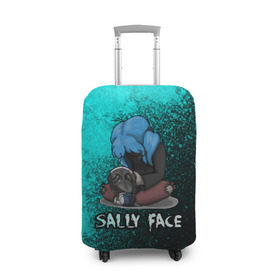 Чехол для чемодана 3D с принтом Sally face , 86% полиэфир, 14% спандекс | двустороннее нанесение принта, прорези для ручек и колес | sally face | маска | сали | салли | салли кромсалли | фейс | фишер