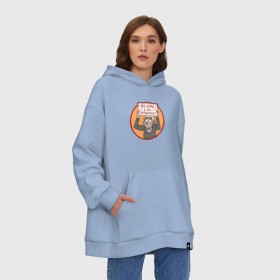 Худи SuperOversize хлопок с принтом Все козлы, а ты хорошенький! , 70% хлопок, 30% полиэстер, мягкий начес внутри | карман-кенгуру, эластичная резинка на манжетах и по нижней кромке, двухслойный капюшон
 | 