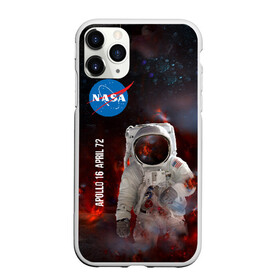 Чехол для iPhone 11 Pro матовый с принтом Nasa Apollo 16 , Силикон |  | apollo 16 | apolo 16 | nasa | аполлон 16 | аполон 16 | наса | насса