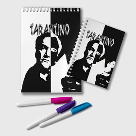 Блокнот с принтом Tarantino , 100% бумага | 48 листов, плотность листов — 60 г/м2, плотность картонной обложки — 250 г/м2. Листы скреплены удобной пружинной спиралью. Цвет линий — светло-серый
 | Тематика изображения на принте: quentin tarantino | квентин тарантино