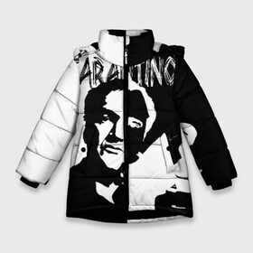 Зимняя куртка для девочек 3D с принтом Tarantino , ткань верха — 100% полиэстер; подклад — 100% полиэстер, утеплитель — 100% полиэстер. | длина ниже бедра, удлиненная спинка, воротник стойка и отстегивающийся капюшон. Есть боковые карманы с листочкой на кнопках, утяжки по низу изделия и внутренний карман на молнии. 

Предусмотрены светоотражающий принт на спинке, радужный светоотражающий элемент на пуллере молнии и на резинке для утяжки. | quentin tarantino | квентин тарантино