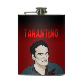 Фляга с принтом Tarantino , металлический корпус | емкость 0,22 л, размер 125 х 94 мм. Виниловая наклейка запечатывается полностью | Тематика изображения на принте: quentin tarantino | квентин тарантино
