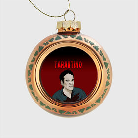 Стеклянный ёлочный шар с принтом Tarantino , Стекло | Диаметр: 80 мм | quentin tarantino | квентин тарантино
