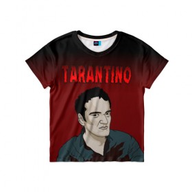 Детская футболка 3D с принтом Tarantino , 100% гипоаллергенный полиэфир | прямой крой, круглый вырез горловины, длина до линии бедер, чуть спущенное плечо, ткань немного тянется | Тематика изображения на принте: quentin tarantino | квентин тарантино