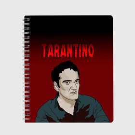 Тетрадь с принтом Tarantino , 100% бумага | 48 листов, плотность листов — 60 г/м2, плотность картонной обложки — 250 г/м2. Листы скреплены сбоку удобной пружинной спиралью. Уголки страниц и обложки скругленные. Цвет линий — светло-серый
 | Тематика изображения на принте: quentin tarantino | квентин тарантино