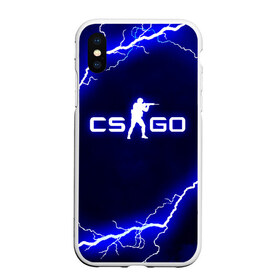 Чехол для iPhone XS Max матовый с принтом CS GO LIGHTNING STYLE , Силикон | Область печати: задняя сторона чехла, без боковых панелей | Тематика изображения на принте: astralis | awp | counter strike | cs go | cs go global offensive | faze clan | hyper beast | team liquid | thunder | астралис | молнии | тим ликвид | фейз клан | хайпер бист | шторм