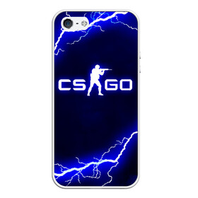 Чехол для iPhone 5/5S матовый с принтом CS GO LIGHTNING STYLE , Силикон | Область печати: задняя сторона чехла, без боковых панелей | Тематика изображения на принте: astralis | awp | counter strike | cs go | cs go global offensive | faze clan | hyper beast | team liquid | thunder | астралис | молнии | тим ликвид | фейз клан | хайпер бист | шторм