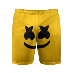 Мужские шорты 3D спортивные с принтом MARSHMELLO HAPPIER ,  |  | Тематика изображения на принте: america | dj | marshmello | usa | америка | маршмелло