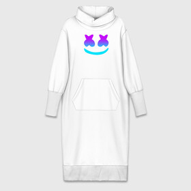 Платье удлиненное хлопок с принтом MARSHMELLO ,  |  | america | dj | marshmello | usa | америка | маршмелло