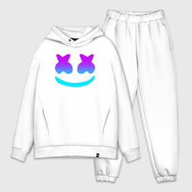 Мужской костюм хлопок OVERSIZE с принтом MARSHMELLO ,  |  | america | dj | marshmello | usa | америка | маршмелло