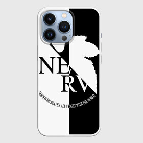 Чехол для iPhone 13 Pro с принтом Nerv black and white ,  |  | angel | eva | evangelion | neon genesis evangelion | nerv | аска лэнгли сорью | ева | евангелион | мисато кацураги | рей аянами | синдзи