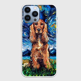 Чехол для iPhone 13 Pro Max с принтом Кокер спаниель (Van Gogh style ,  |  | gogh | van | vincent | willem | ван | винсент | гог | кокер | пёс | постимпрессионизм | собака | спаниель | художник