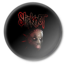 Значок с принтом Slipknot Jay ,  металл | круглая форма, металлическая застежка в виде булавки | band | creepy | drum | drummer | jay | mask | metal | rock | scary | slipknot | слипкнот