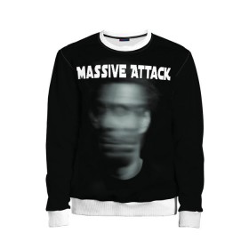 Детский свитшот 3D с принтом Massive Attack , 100% полиэстер | свободная посадка, прямой крой, мягкая тканевая резинка на рукавах и понизу свитшота | грант маршалл | роберт дель ная | трип хоп