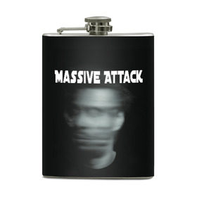 Фляга с принтом Massive Attack , металлический корпус | емкость 0,22 л, размер 125 х 94 мм. Виниловая наклейка запечатывается полностью | грант маршалл | роберт дель ная | трип хоп