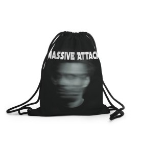 Рюкзак-мешок 3D с принтом Massive Attack , 100% полиэстер | плотность ткани — 200 г/м2, размер — 35 х 45 см; лямки — толстые шнурки, застежка на шнуровке, без карманов и подкладки | грант маршалл | роберт дель ная | трип хоп