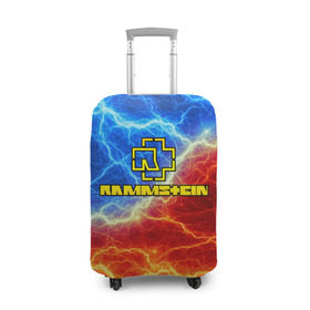 Чехол для чемодана 3D с принтом RAMMSTEIN , 86% полиэфир, 14% спандекс | двустороннее нанесение принта, прорези для ручек и колес | lindemann | rammstein | рамштайн | тилль линдеманн