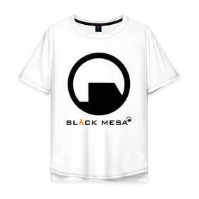 Мужская футболка хлопок Oversize с принтом HALF-LIFE BLACK MESA , 100% хлопок | свободный крой, круглый ворот, “спинка” длиннее передней части | 