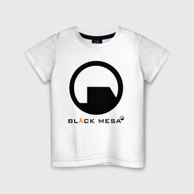 Детская футболка хлопок с принтом HALF-LIFE BLACK MESA , 100% хлопок | круглый вырез горловины, полуприлегающий силуэт, длина до линии бедер | Тематика изображения на принте: 