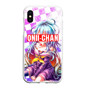 Чехол для iPhone XS Max матовый с принтом ONNI-CHAN (Плашка переносная) , Силикон | Область печати: задняя сторона чехла, без боковых панелей | anime | game | life | manga | no game | no game no life | no life | onni chan | sempai | senpai | аниме | без игры без жизни | братишка | манга | семпай | сенпай