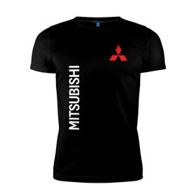 Мужская футболка премиум с принтом MITSUBISHI , 92% хлопок, 8% лайкра | приталенный силуэт, круглый вырез ворота, длина до линии бедра, короткий рукав | mitsubishi | sport | митсубиси | митсубиши | спорт