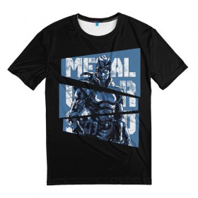 Мужская футболка 3D с принтом Metal Gear , 100% полиэфир | прямой крой, круглый вырез горловины, длина до линии бедер | big boss | gear | hideo kojima | konami | metal | mgs | mgs5 | raiden | snake | solid | большой босс | конами | мгс | металл | райден | снейка | твердый | хидео кодзима | шестерни