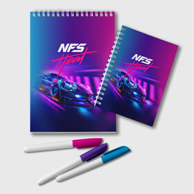 Блокнот с принтом NEED FOR SPEED - HEAT (2019) , 100% бумага | 48 листов, плотность листов — 60 г/м2, плотность картонной обложки — 250 г/м2. Листы скреплены удобной пружинной спиралью. Цвет линий — светло-серый
 | Тематика изображения на принте: 2019 | auto | for | game | games | heat | logo | need | neon | nfs | racing | speed | symbol | tuning | авто | гонки | жажда | жара | игра | игры | лого | логотип | неон | нфс | символ | скорости | тепло | тюнинг | хеат | хит | хот