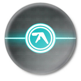 Значок с принтом Aphex Twin ,  металл | круглая форма, металлическая застежка в виде булавки | intelligent dance music | драм энд бэйс | ричард дэвид джеймс | техно | эйсид | эмбиент