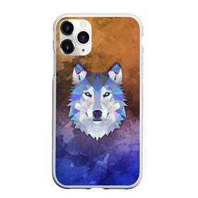 Чехол для iPhone 11 Pro матовый с принтом Волк , Силикон |  | волк | геометрия | градиент | дикое животное | животное | текстура