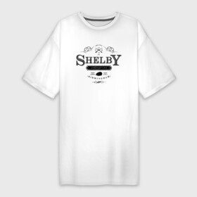 Платье-футболка хлопок с принтом Shelby Company Limited ,  |  | gin | peaky blinders | shelby | the garrison | альфи соломонс | артур | банда | братья | гаррисон | грейс берджесс | джин | джон | криминал | мафия | острые козырьки | сериал | томас | финн | шелби